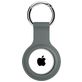 Xccess Keychain Coque Apple AirTag Porte-clés en Silicone Souple - Ash