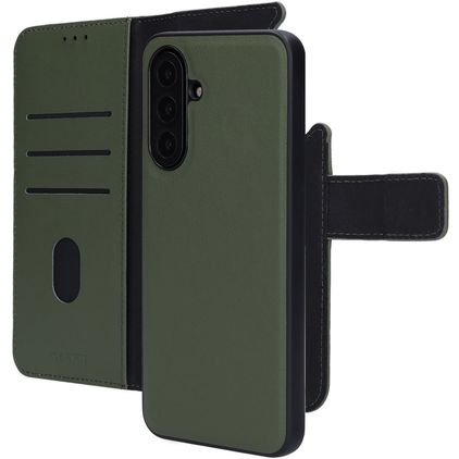 Mobiparts Housse Samsung Galaxy A17 Etui avec Coque Détachable en Cuir Véritable Porte-Monnaie - Vert