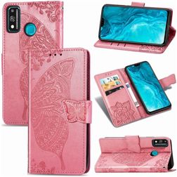 Mobigear Butterfly Housse HONOR 9X Lite Etui Porte-Monnaie - Rose