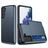 Mobigear Card Coque Samsung Galaxy S21 Coque arrière Rigide Anti-Chocs avec Porte-Cartes - Bleu