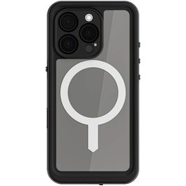 Ghostek Nautical Slim Coque iPhone 16 Pro MagSafe Coque arrière Imperméable Rigide Anti-Chocs - Transparent / Noir