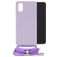 Mobilize Lanyard Gelly Samsung Galaxy A03 Coque avec cordon en TPU Souple - Pastel Purple
