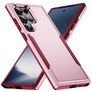 Mobigear Heavy Armor Samsung Galaxy S24 Ultra Plastique rigide Coque arrière Antichoc - Rose