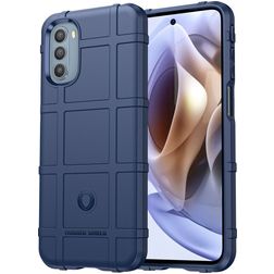 Mobigear Rugged Shield Coque Motorola Moto G31 Coque arrière en TPU Souple Anti-Chocs - Bleu
