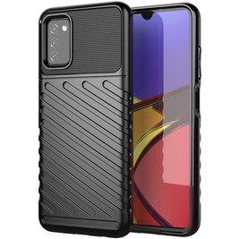 Mobigear Groove Coque Samsung Galaxy A03s Coque arrière en TPU Souple - Noir