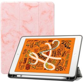 Mobigear Tri-Fold Marble Coque iPad Air 3 (2019) Etui + Porte-crayon - Rose