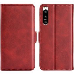 Mobigear Slim Magnet Housse Sony Xperia 5 IV Etui Porte-Monnaie - Rouge