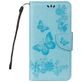 Mobigear Butterfly Housse Samsung Galaxy A8 (2018) Etui Porte-Monnaie - Bleu