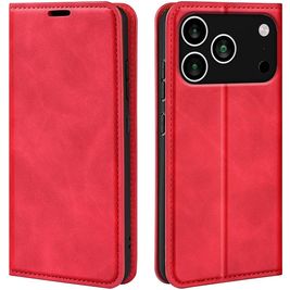 Mobigear Retro Slim Housse iPhone 17 Pro Max Etui Porte-Monnaie - Rouge