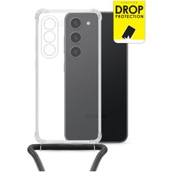 My Style Loop Transparent Samsung Galaxy S23 Plus TPU souple Coque avec cordon - Transparent