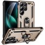 Mobigear Armor ring Coque Samsung Galaxy S25 Ultra Coque arrière Rigide Anti-Chocs avec Anneau-Support - Or