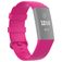 Mobigear Cross Bracelet Silicone Fitbit Charge 3 Fermeture boucle ardillon - Magenta