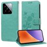 Mobigear Flowers Housse Xiaomi 15 Etui Porte-Monnaie - Vert