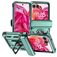 Mobigear Armor Ring Coque Motorola Razr 50 Coque arrière Rigide Anti-Chocs avec Anneau-Support - Vert