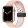 Mobigear Sport Plus Mag Bracelet Silicone Apple Watch Fermeture magnétique - 42/41/40/38 mm - Blanc / Rose