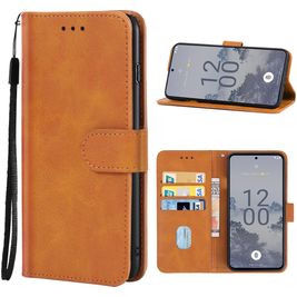 Mobigear Wallet Housse Nokia X30 Etui Porte-Monnaie - Marron