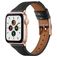 Mobigear Napoli Bracelet Cuir pour Apple Watch Fermeture boucle ardillon - 49/46/45/44 mm - Noir