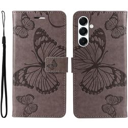 Mobigear Butterfly Housse Samsung Galaxy A26 Etui Porte-Monnaie - Gris
