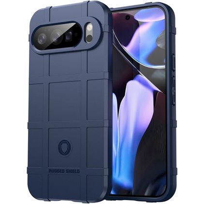 Mobigear Rugged Shield Coque Google Pixel 10 Pro XL Coque arrière en TPU Souple Anti-Chocs - Bleu