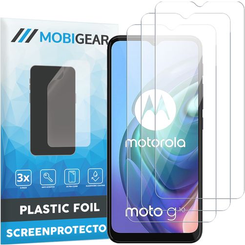 Mobigear Motorola Moto G10 Protection d'écran Film - Compatible coque (Lot de 3)