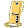 Mobigear Lanyard Card Samsung Galaxy S26 Coque avec cordon en Silicone et Porte-Cartes - Jaune
