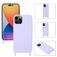 Mobigear Lanyard iPhone 14 Pro Max Coque avec cordon en Silicone - Violet