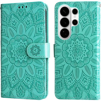 Mobigear Sunflower Housse Samsung Galaxy S26 Ultra Etui Porte-Monnaie - Vert