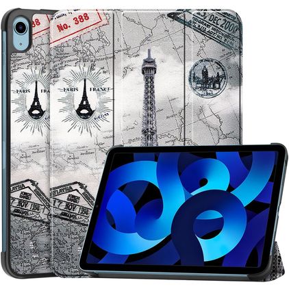 Mobigear Tri-Fold Coque iPad 11 (2025) Etui - Eiffel Tower