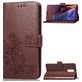 Mobigear Clover Housse OnePlus 6T Etui Porte-Monnaie - Marron