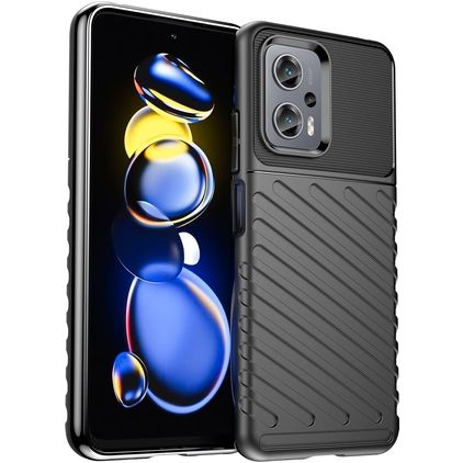 Mobigear Groove POCO X4 GT TPU souple Coque arrière - Noir