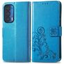 Mobigear Clover Housse Motorola Edge (2021) Etui Porte-Monnaie - Bleu
