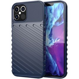 Mobigear Groove Coque iPhone 12 Pro Max Coque arrière en TPU Souple - Bleu