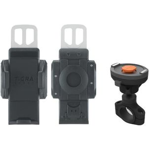 Tigra FitClic Neo U-FitGrip Motorcycle Kit Support Vélo / Moto Guidon Pince Universel - Noir