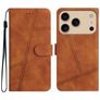 Mobigear Stitch Housse iPhone 17 Pro Max Etui Porte-Monnaie - Marron
