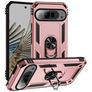 Mobigear Armor Ring Coque Google Pixel 9 Pro XL Coque arrière Rigide Anti-Chocs avec Anneau-Support - Rose doré