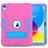 Mobigear ShieldStand Coque iPad 11 (2025) Coque arrière en Plastique rigide,Silicone + Support Amovible - Bleu / Magenta