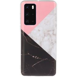 Mobigear Marble Coque Huawei P40 Coque arrière en TPU Souple - Tricolore