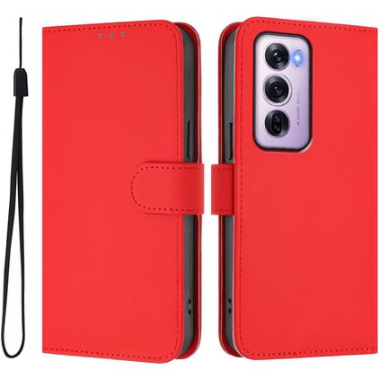 Mobigear Urban Wallet Housse OPPO Reno 12 Pro Etui Porte-Monnaie - Rouge