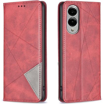 Mobigear Rhombus Slim Housse Samsung Galaxy S25 Edge Etui - Rouge