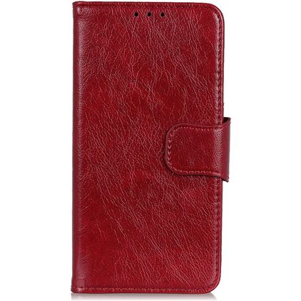 Mobigear Classy Housse HTC Desire 21 Pro Etui Porte-Monnaie - Rouge
