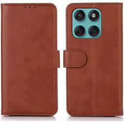 Mobigear Wallet Housse Motorola Edge 60 Fusion Etui Porte-Monnaie - Marron