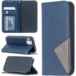 Mobigear Rhombus Slim Housse iPhone 12 Mini Etui - Bleu