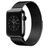Mobigear Style Loop Bracelet Milanais Apple Watch Fermeture magnétique - 49/46/45/44 mm - Noir