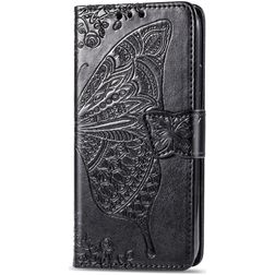 Mobigear Butterfly Housse iPhone 11 Etui Porte-Monnaie - Noir