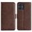 Mobigear Slim Magnet Motorola Moto G54 Étui Portefeuille - Marron