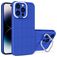 Mobigear Cube Coque iPhone 14 Pro Max Coque arrière Rigide avec Support Amovible - Bleu