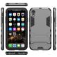 Mobigear Armor Stand Coque iPhone XR Coque arrière Rigide Anti-Chocs avec Support Amovible - Gris