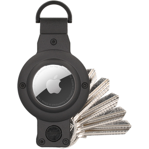Valenta Key Oranizer Coque Apple AirTag Porte-clés en Aluminium - Noir
