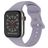 Mobigear Sport Dual Bracelet Silicone pour Apple Watch Fermeture à clou et passant - 49/46/45/44 mm - Lavender Grey