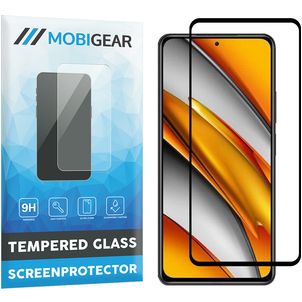 Mobigear Premium POCO F3 Verre trempé Protection d'écran - Compatible Coque - Noir